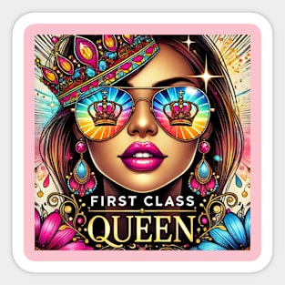 FirstClassQueen Aviator Sunglasses Sticker